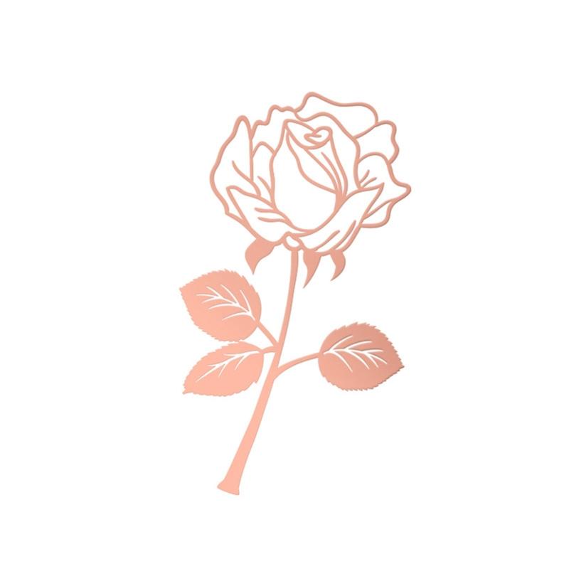 

Exquisite Rose Flower Bookmark Metal Page Marker for Book Lovers Art Craft Gifts Home Office School Gold Rose Gold Color 1 розового золота
