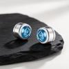Vnox Magnetic Zircon Stud Earrings for Men, 8mm Stainless Steel Non-Pierced Clip Earrings, Hypoallergenic Punk Rock Jewelry Gift