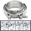 304 Stainless Steel Exhaust Pipe Connector V Flange Clamp for Auto Parts Compatible with Turbocharged Engines and Mufflers