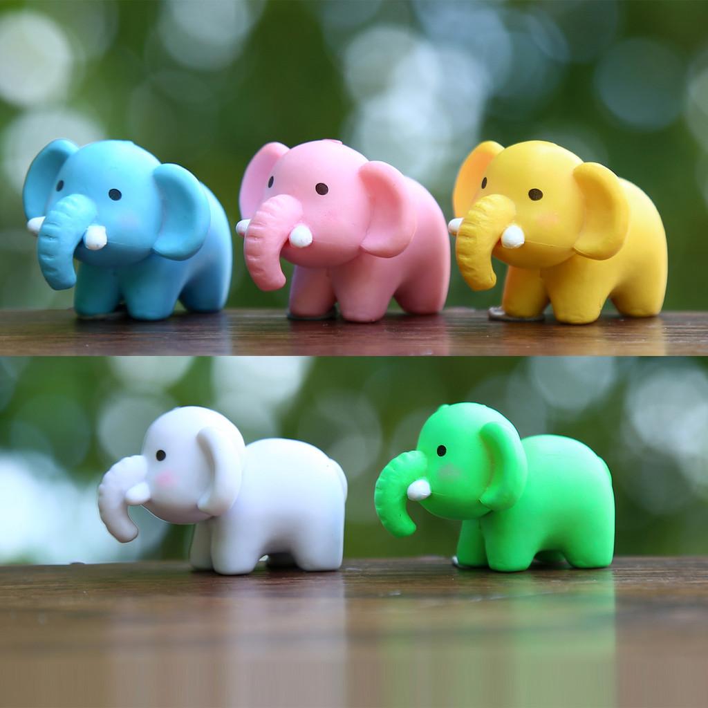 Elephant Miniature Animal Model Pvc Toy For Kids Sensory Play And Home Decor