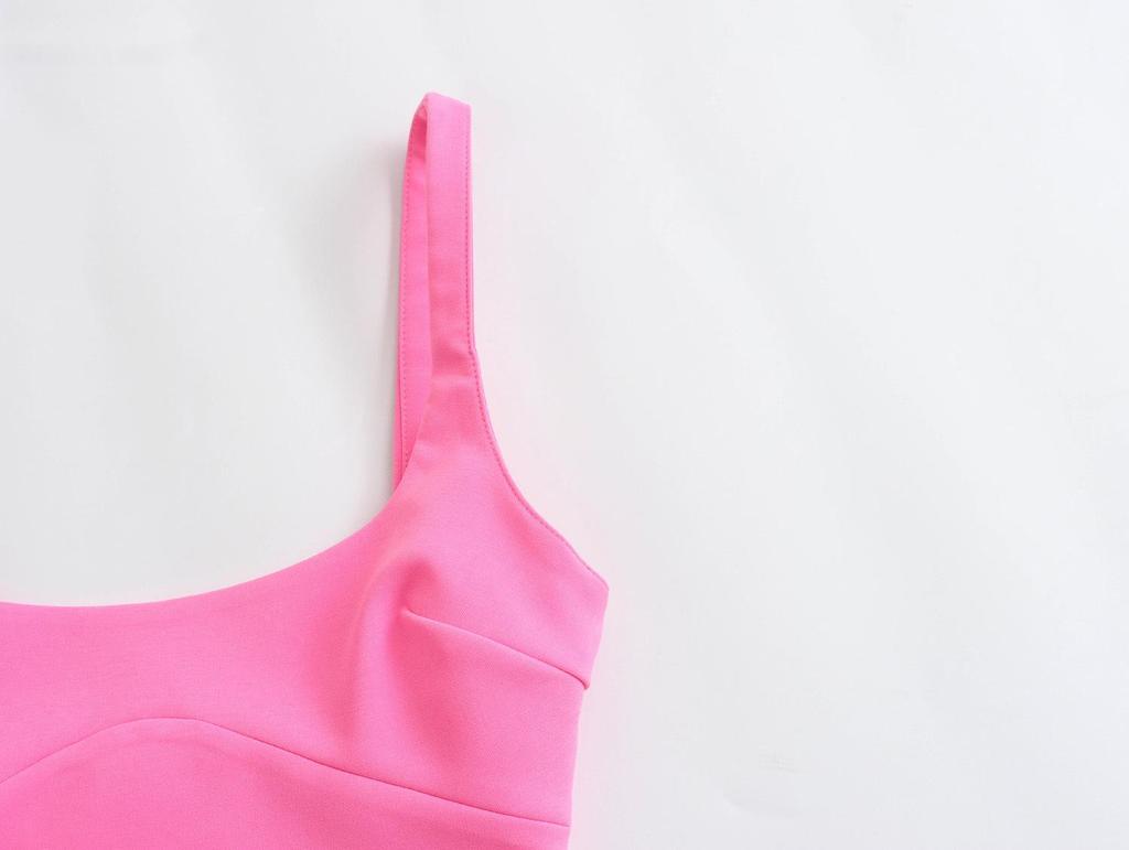 2024 Damen Frühlingsfest Ärmelloses Figurbetontes Midi-Kleid in Uni Weiß oder Schwarz