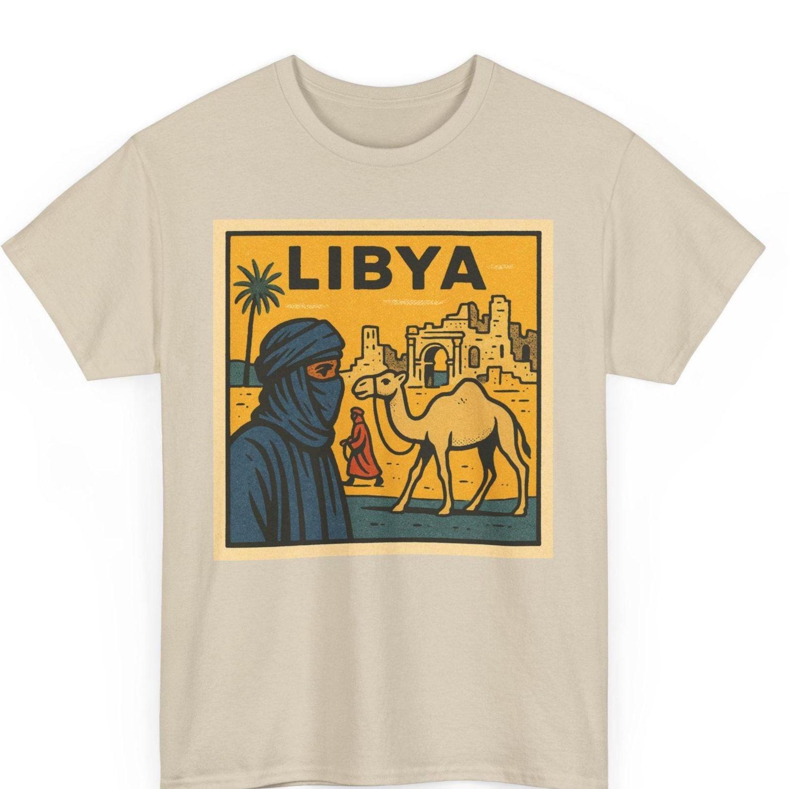 Libya Tripoli Skyline T-Shirt: Retro Comic Style, North Africa Heritage 4XL