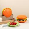 Creative Hamburger Snack Plate Set Reusable PP Stackable Dinnerware 6pcs Fruit Sauce Dessert Serving Plates For Home Or Outdoor