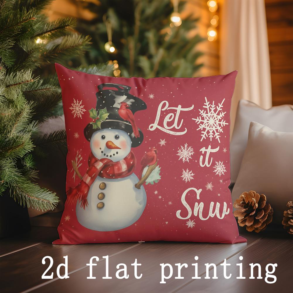 

Home Decor Holiday-themed Pillow Covers Decor Suitable For Sofa Bedroom Car Pillow Cover Cushion Rectangular Back Cushion 16x16Inch