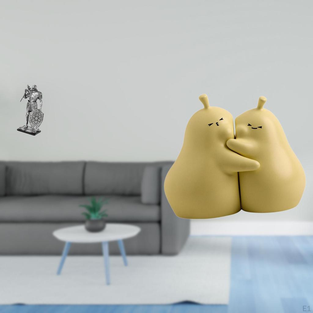 Statue Figurine Resin Abstract Figure Nordic Art Ornament Sculpture Hugging Pear Book Stand Ceramic
