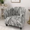 Printed Club Chair Slipcover Stretch Armchair Covers Tub Chair Sofa Protector Washable Couch Covers  for Living Room