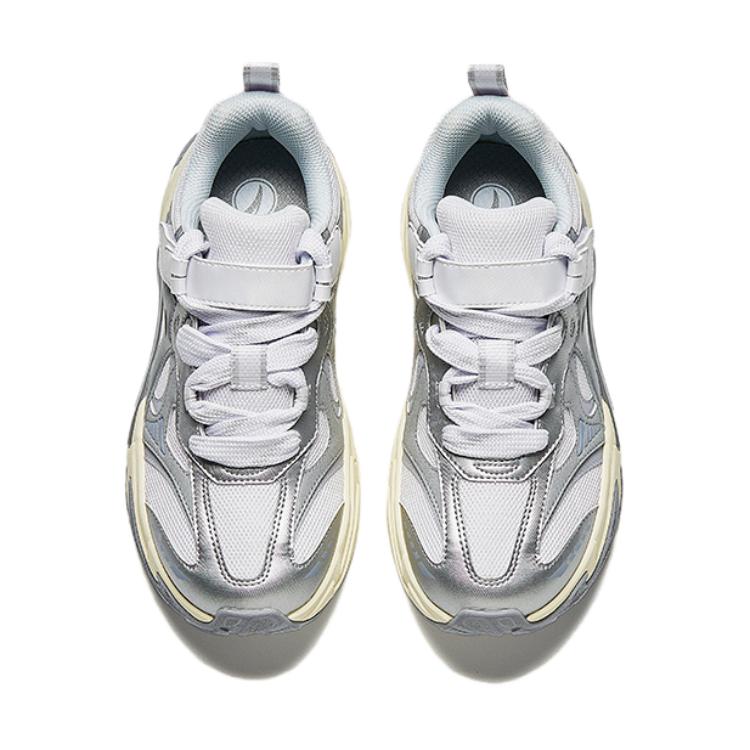 Anta Kids Comfortable Durable Anti-Kick Shock Absorption Low-Top Casual Shoes Kids Casual Shoes White A22448858-2