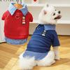 Miu Series Autumn and Winter Fleece Fake Two Pieces Cat Pet Clothes Accessories Clothes Hairless Cat Dog Teddy Bear