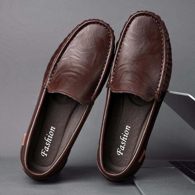 2026 Atmungsaktive Echte Leder Herren Loafer Mode Lässig Business Fahr Lässige Schuhe für Herren Frühling Herbst Neue Herrenschuhe
