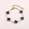 Luxury and Sophisticated Four-leaf Clover Bracelet for Women Double-sided Mother-of-pearl Lucky Clover Bracelet