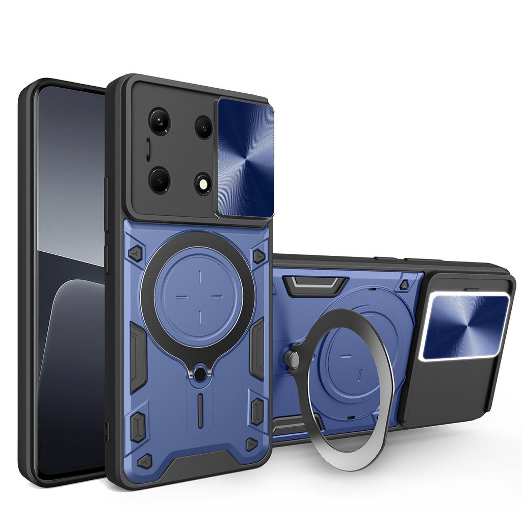 For Infinix Note 30 4G Shockproof Case TPU+PC Phone Cases with Kickstand,Slide Lens Lid