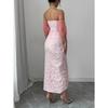 Mid-length Dress for Women Sleeves Gauze Slim Fit Strapless Hip-hugging Waist Sexy and Fairy-like