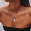 Urn Necklace for Ashes Memorial Cremation Jewelry for Ashes Stainless Steel Ashes Necklace Bar Urn Pendants Unisex