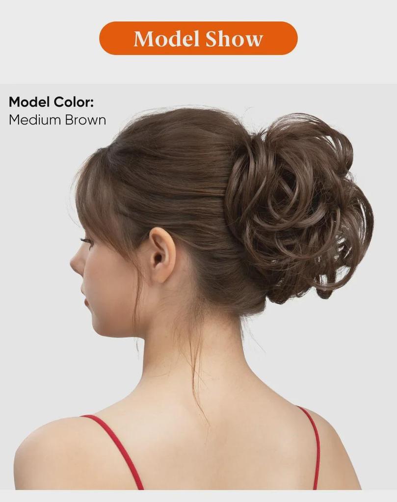 Adjustable Fluffy Wig Hair Ring for European & American Style Ponytails