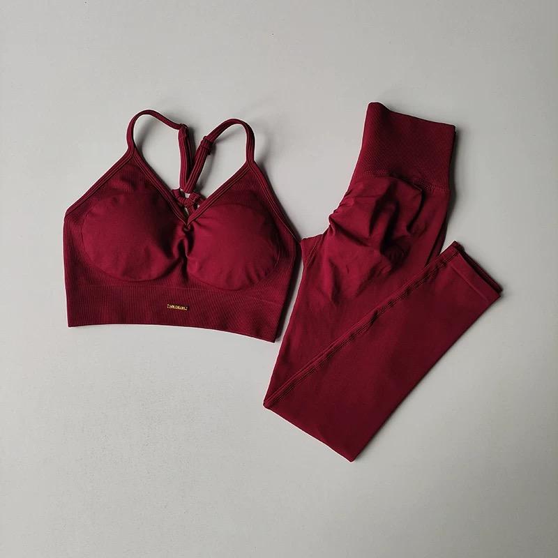 Peach High-Waisted Hip-Lifting Women's Exercise Suit Shockproof Yoga Fitness Clothes for Running and Styling