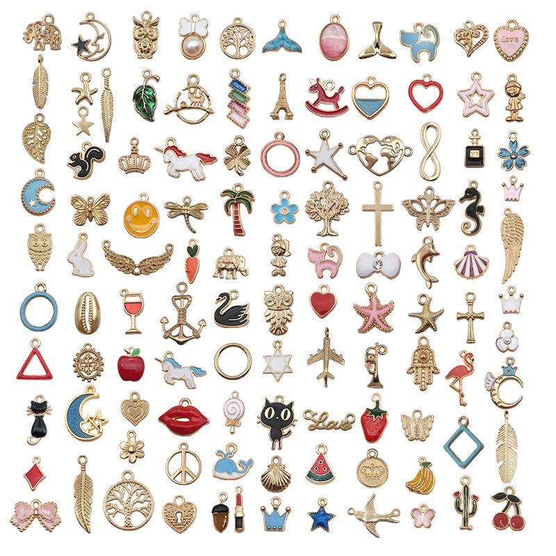2//5//10PCS Cartoon Enamel Sheep Charm Pendant For DIY Earrings//Bracelet//Necklace