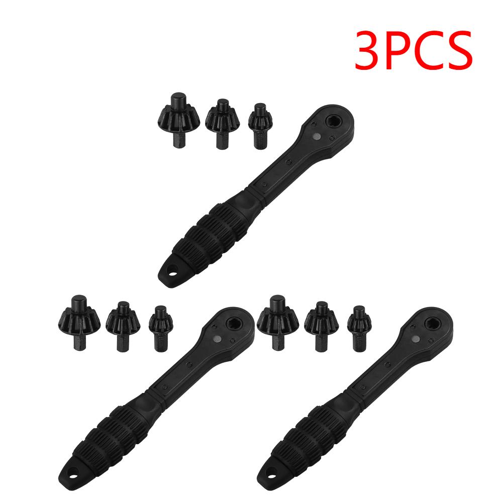 2-in-1 Drill Chuck Key Wrench Chuck Key Drill Press with 3 Heads Double Head Chuck Drill Key Wrench for Power Tools