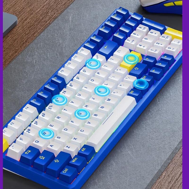 Qisha Triple Mode RGB Hot-Swappable Mechanical Keyboard