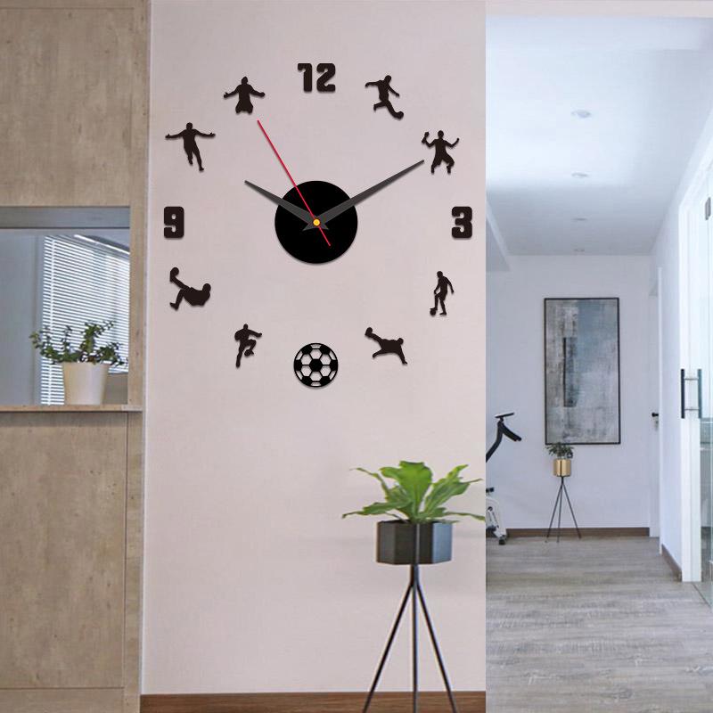 Football-Themed DIY Luminous Wall Clock for Living Room & Bedroom Decoration
