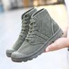 Fashion Autumn Winter Boots Men Lace-up Boots Slip On Canvas Shoes Man High Top Casual Shoes Fashion Men's Boots Male Short Ankle Botas