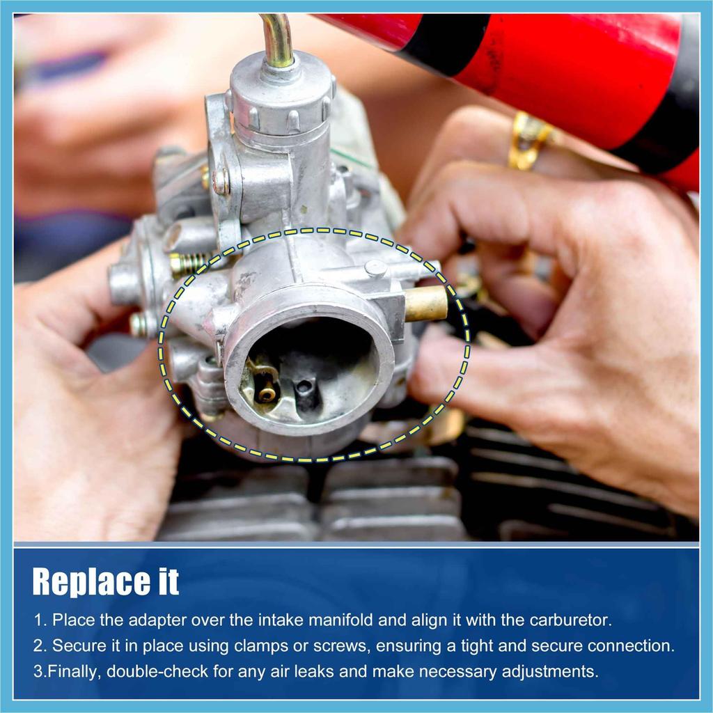 BULLSPANN 35mm ID Rubber Black Motorcycle Carburetor Adapter Inlet Intake Pipe Manifold Adapter Boot