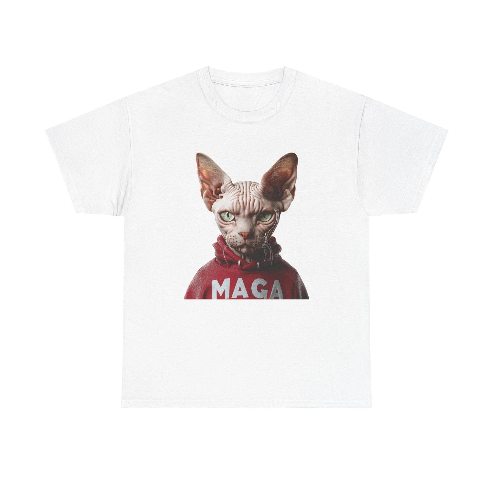 MAGA TRUMP Sphynx Sphinx Cat Humor Tee, Funny Cat Shirt, Unisex T-Shirt, Cat S