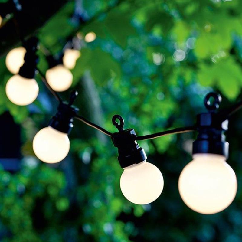 Waterproof Outdoor Colorful LED Edison Bulbs - S14 G50 String Lights for Festive Yard & Camping Decoration G50 white globe [5 LED high brightness chips]