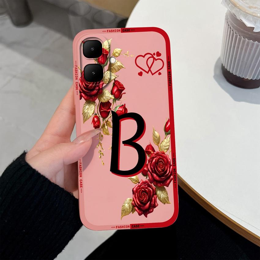 Pretty Flower Letter Pattern Case For Infinix Smart 10 9 8 7 Plus GT 30 20 10 Zero 30 Phone Cover Soft Matte Silicone Dustproof Shell For Infinix Capa