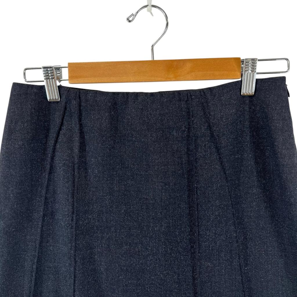 Alberta Ferretti Plain Skirt Gray Women Used