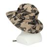 UPF50+ Fishing Hat with Mesh Vents Adjustable Strap Wide Brim Khaki Camouflage Sun Hat for Outdoor Hiking