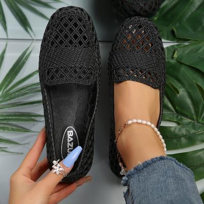Women Sandals New Summer Style Mesh Breathable Loafers Versatile Comfortable Casual Shoes Wear-resistant Flat Toe Sandals Women