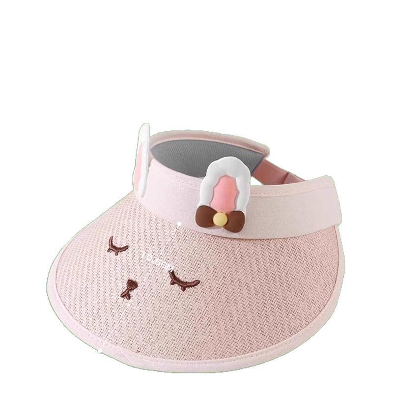Children's Summer Sun Hat with UV Protection - Breathable, Large Brim, Cute Cartoon Design