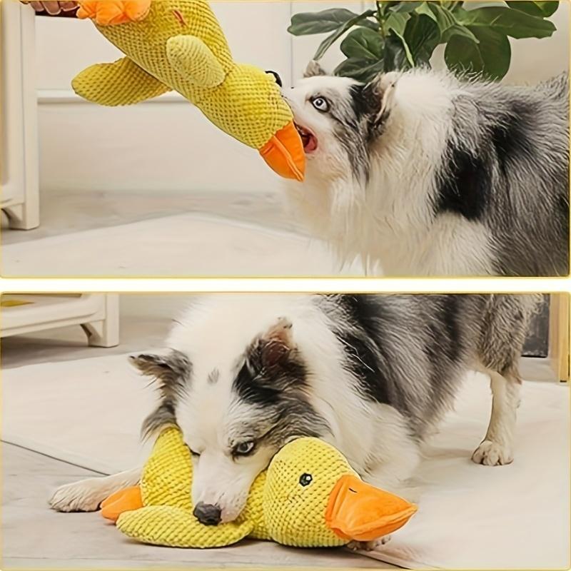 Dog Toy Plush Companion Sleeping Duck Bite Resistant Teeth Grinding Sound Relief Duck Sound Toy