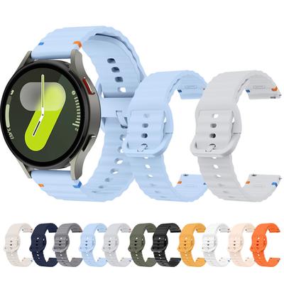 Náramek pro Samsung Galaxy Watch 7 FE 6 5 Měkká lehká voděodolná klasická přezka pro Galaxy Watch Classic/Gear/Active Strap