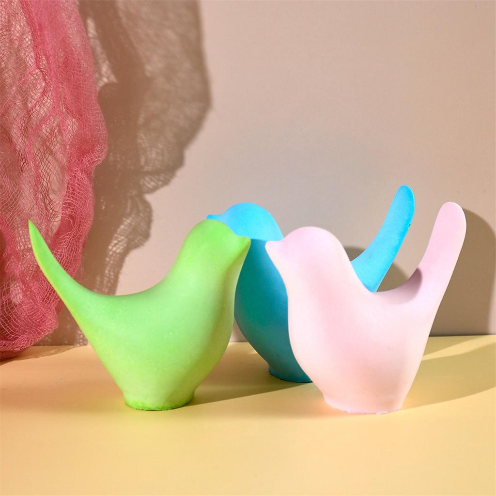 3D Bird Silicone Candle Molds Bird Epoxy Resin Molds for Candle Soap Decoration Plaster Decoration Fondant Chocolate