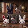Gothic Plush Bunny Bandage Doll Keychain for Women Dark Bag Charm Fashion Creative Halloween Pendant Gifts Accessories