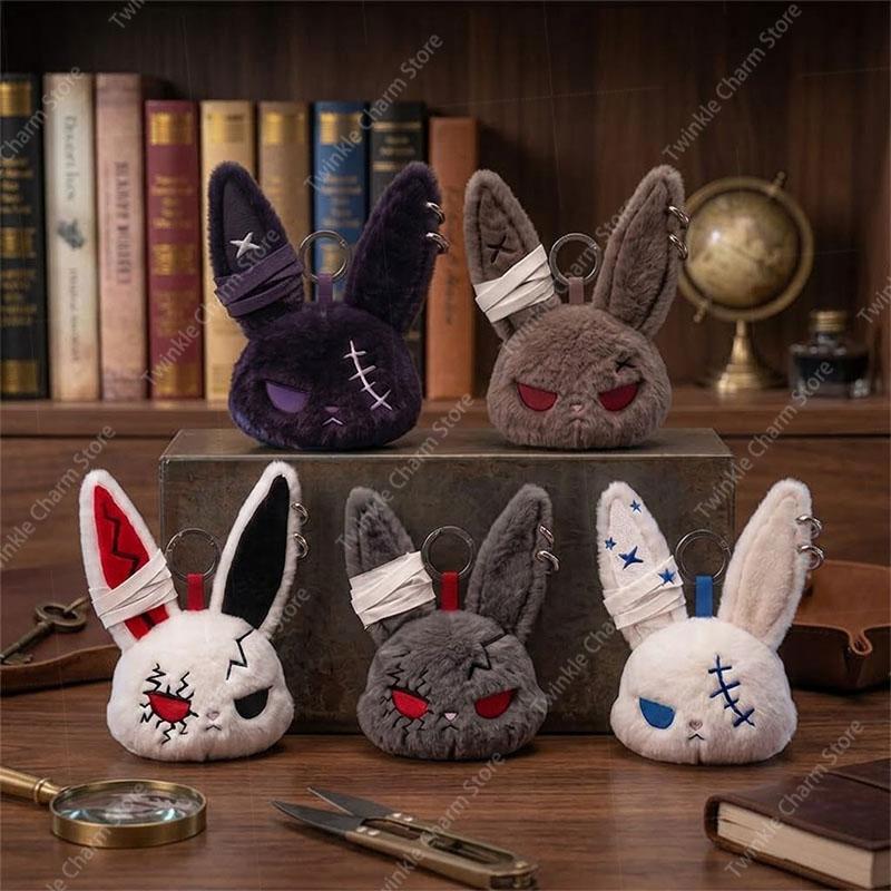 Gothic Plush Bunny Bandage Doll Keychain for Women Dark Bag Charm Fashion Creative Halloween Pendant Gifts Accessories