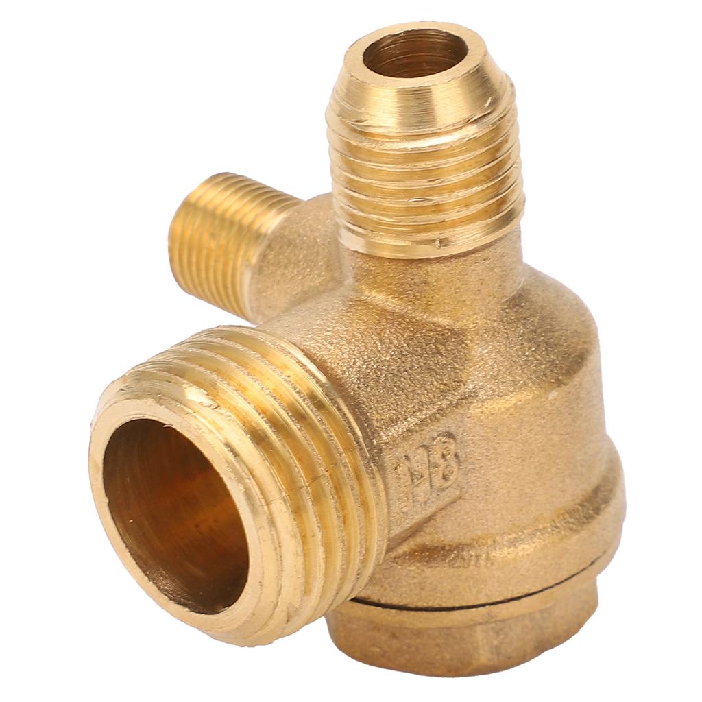 Air Compressor Check Valve 3 Way NonReturn Male Threaded Accessories 1 2x14x10 Brass