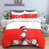 The Cat In the Hat Pattern Bedding Home Decoration Birthday Gift (1 * Duvet Cover + 2 * Pillowcase, Without Core)