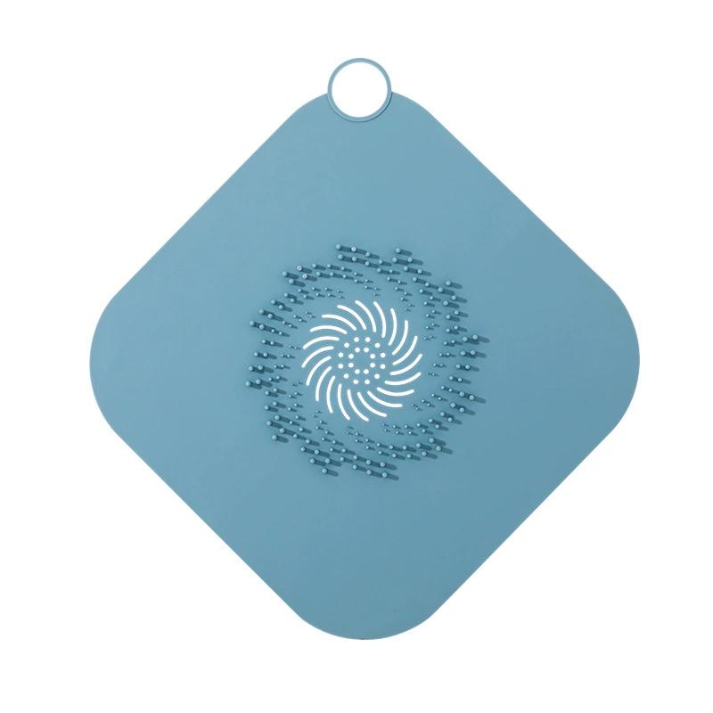 

Silicone Floor Drain Shower Drain Hair Plug Square Cover Hair Compartment Bathtub Water Tank Filter Floor Drain Cover Anti-clogg