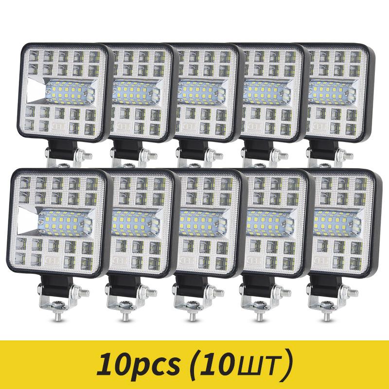 Car LED Work Light Combo Beam 3030 SMD 87 Watts Super Bright Flood Spot 6500K DC 12-24 Volts Spotlights Truck 4x4 4WD