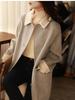 2025 Autumn/Winter Korean Style Slimming Loose Mid-Length Woolen Coat