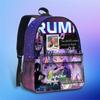 Movie Peripheral Print Backpack, School Bag Student Campus With Plush Ball Backpack