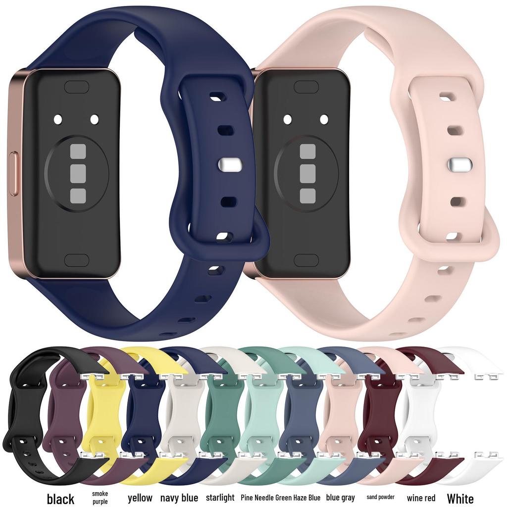 Huawei Band 10 Silikonarmband mit Achter- und Schmetterlingsschließe, Kompatibel mit Band 8 und 9.