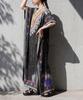 Antiqua Long Cotton African Print Kaftan Dobby Cotton Print One Size Dress Plus Sizes Available Stylish for Petite and Tall Women Look 05 Black One