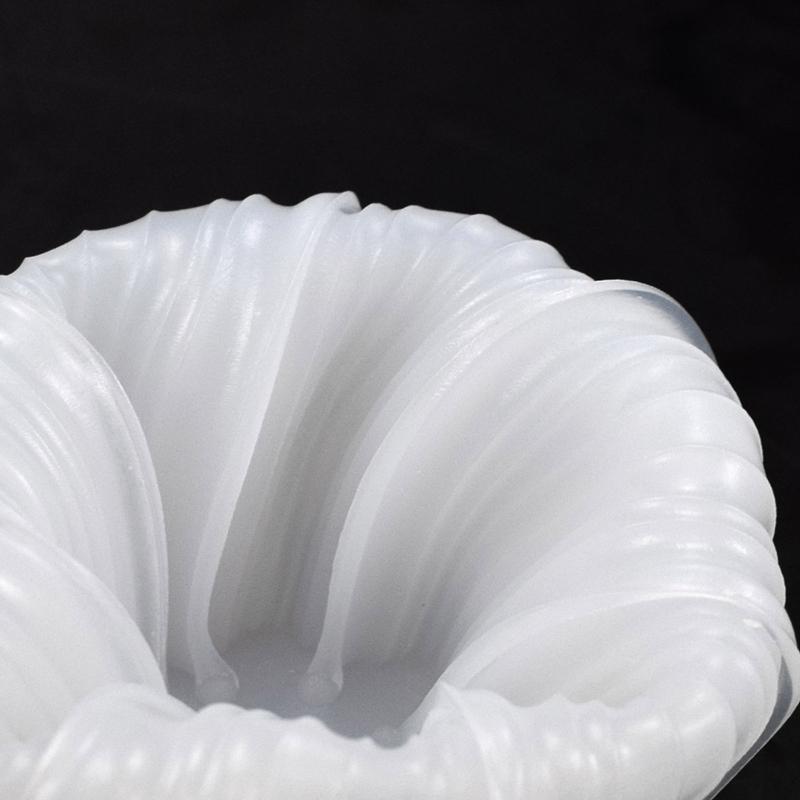 Wave Textured Candle Mold for Making Pillar Candle Mousse Cake Bread Chocolate Plaster Epoxy Resin Casting Silicone Mold