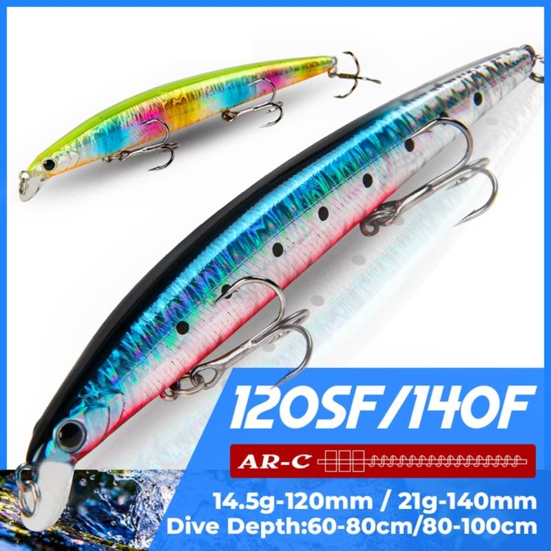 3D Artificial Fishing Lures with 3 Hooks High Attraction Life Like Swimbait Hard Baits for Freshwater and Saltwater