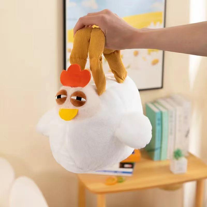 Celebrity Big Rooster Plush Handbag, Cute Large-Capacity Bag, Creative  Storage Bag, Personalized Small Bag
