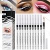 12pcs White Eyeliner Makeup Smooth Easy To Wear Waterproof Eyes Brightener Highlighter Long Lasting Eyes Liner Pencils Makeup