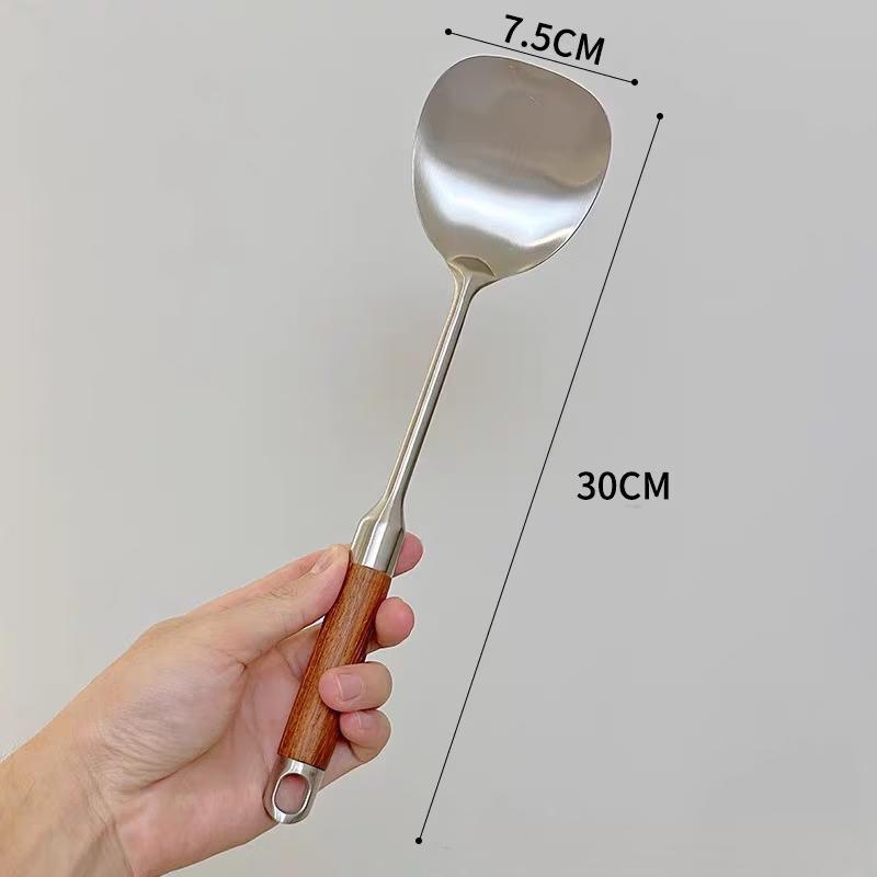 

Zhi Shi Stainless Steel Small Spatula with Rosewood Handle